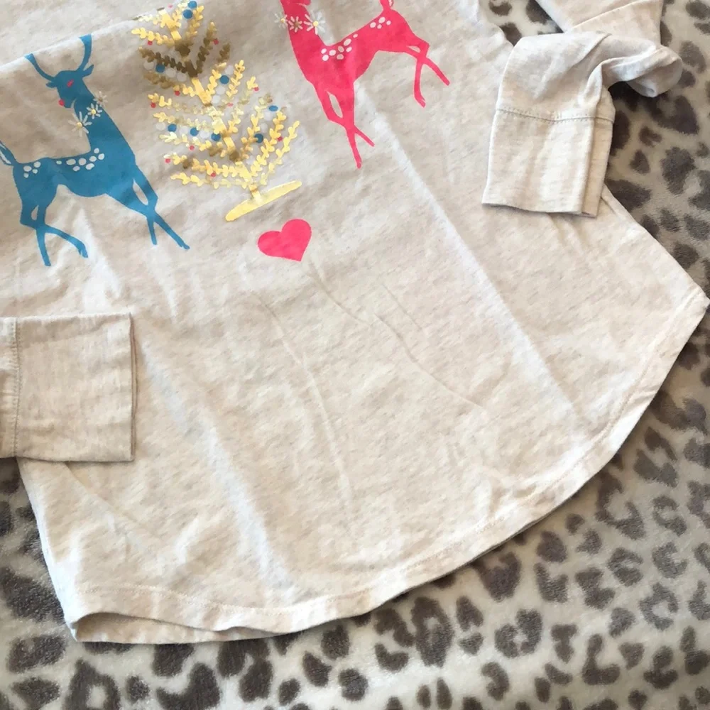 Old Navy Holiday Graphic Long Sleeve Top Size 14